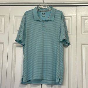 GUC Adidas Climachill PGA Golf Club Men’s Polo Shirt Blue striped Size 2XL